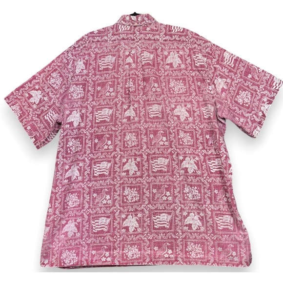 VTG Reyn Spooner Hawaiian Shirt Mens 3XL Lahaina Sailor Flag Ponoʻī Quilt 80s - Picture 2 of 11